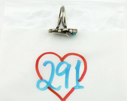 Navajo Ring .925 Silver Natural Blue Turquoise Native Artist C.80's