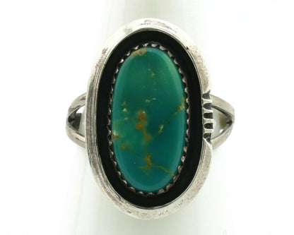 Navajo Ring .925 Silver Blue Turquoise Native American Artist Handmade C.80's