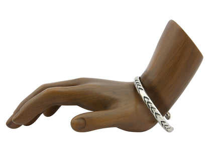 Navajo Bracelet .925 Silver Hand Stamped Arrow Head Artist I Montoya C80s