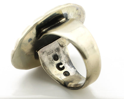 Navajo Ring 925 Silver Turquoise Mountain Artist Signed C Montoya C.80's