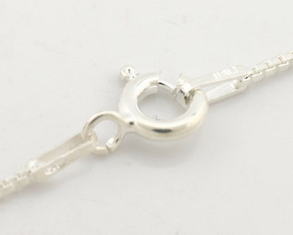 Navajo Necklace .925 Silver Damele Variscite Signed Sun C.1980's