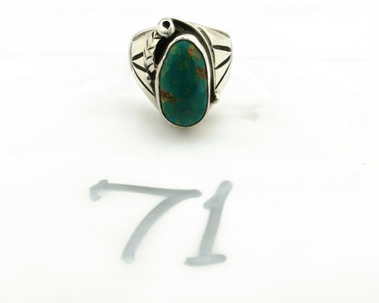 Navajo Ring .925 Silver Green Southwest Turquoise Native Artist C.80's