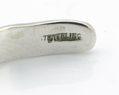 Navajo Bracelet .925 Silver Hand Stamped Arrow Head Artist Montoya C.80's #65