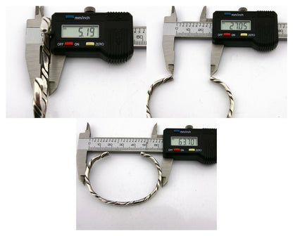 Navajo Twist Bracelet .925 SOLID Silver Handmade Artist TAHE C.80's