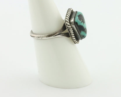 Navajo Handmade Ring .925 Silver Southwest Turquoise Native Artist C.80's