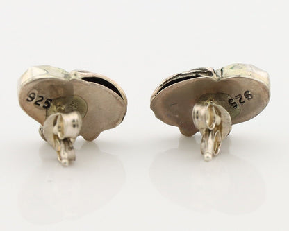 Navajo Earrings 925 Silver Natural Mined Turquoise Native American Artist C.80's