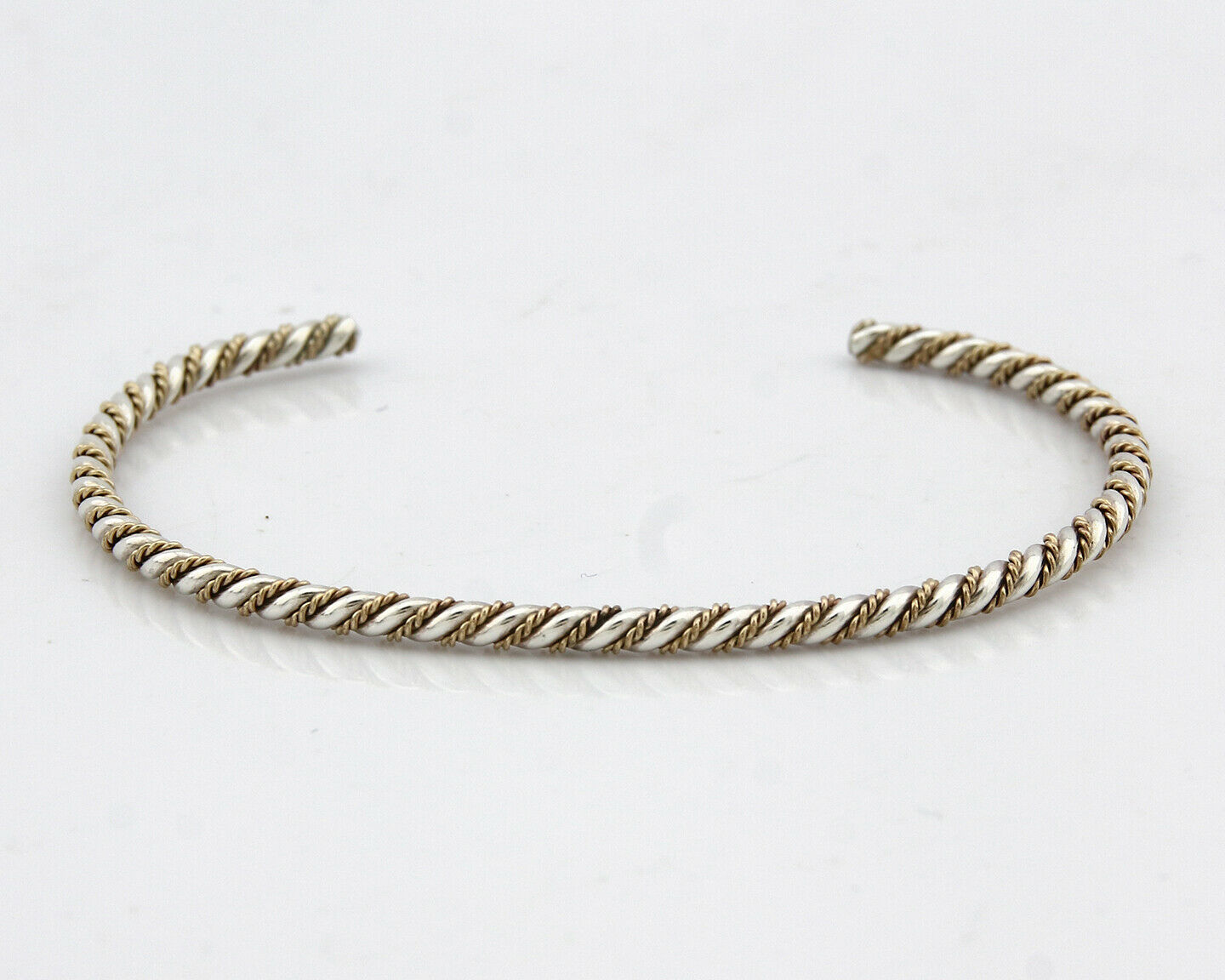 Navajo Bracelet .925 Silver Braided Twisted Artist Tahe C80's