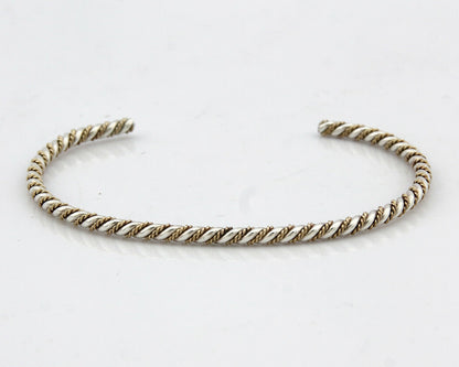 Navajo Bracelet .925 Silver Braided Twisted Artist Tahe C80's