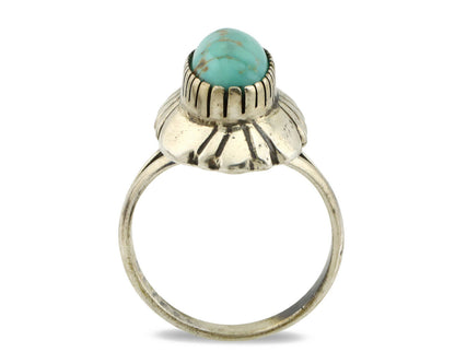 Navajo Ring .925 Silver Arizona Turquoise Signed M Montoya C.80's