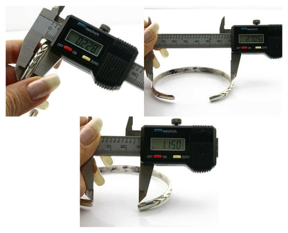 Navajo Bracelet .925 Silver Hand Stamped Arrow Head Artist Signed Montoya C.80's