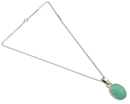 Navajo Necklace .925 Silver Kingman Turquoise Signed Gecko C.80's