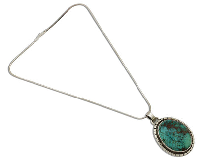Navajo Necklace 925 Silver Epic Natural Turquoise Native American Artist C.80's