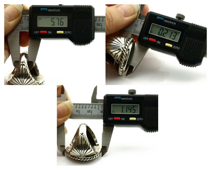 Navajo Ring .925 Silver Royston Turquoise Artist Signed DZ C.80's