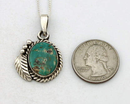 Navajo Necklace 925 Silver Arizona Turquoise Native American Artist Signed C80's