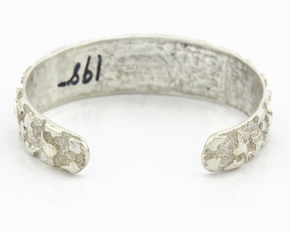 Navajo Bracelet .925 Silver Hand Stamped Arrow Head Signed Montoya C.80's