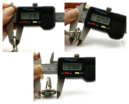 Navajo Ring .925 Silver Spiderweb Turquoise Handmade Native American Artist C80s