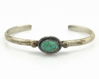 Navajo Bracelet .925 Silver Kingman Turquoise Native American Artist C.90's
