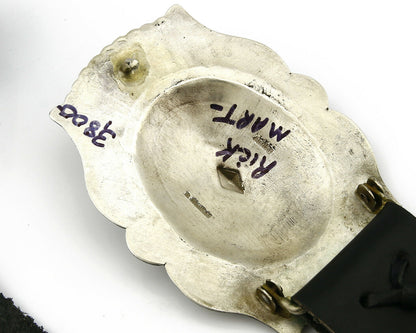 Navajo Concho Belt .925 Silver Hand Stamped Artist Signed R. Martinez C.80's