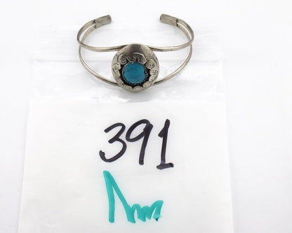 Navajo Bracelet 925 Silver Natural Blue Turquoise Native American Artist J C80