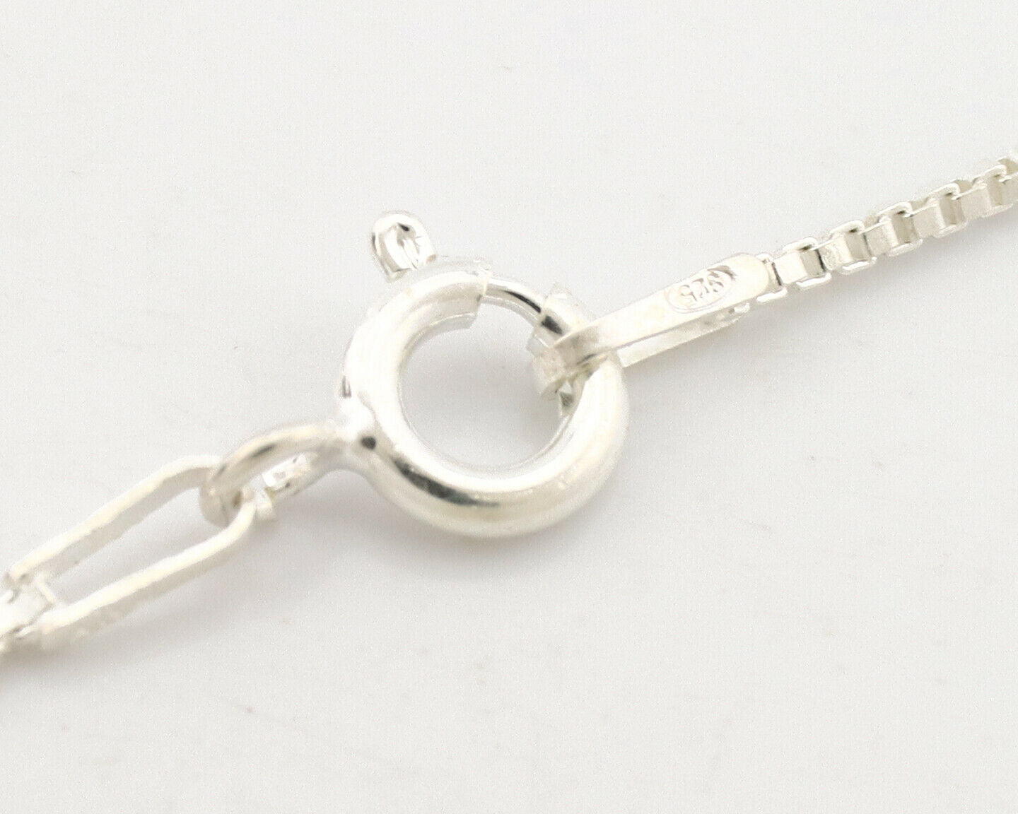 Navajo Necklace .925 Silver Green Variscite Signed Sun C.80's