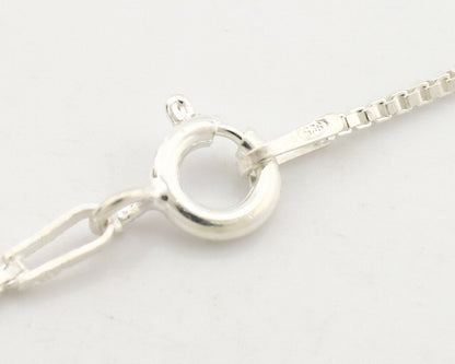 Navajo Necklace .925 Silver Green Variscite Signed Sun C.80's