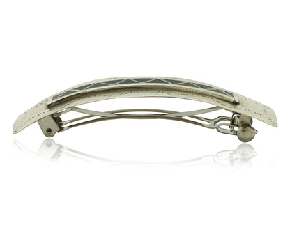 Women's Navajo Hair Clip .925 Silver Inlaid Black Onyx Native American Artist