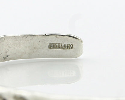 Navajo Bracelet .925 Silver Hand Stamped Arrow Head Artist V Montoya C.80's