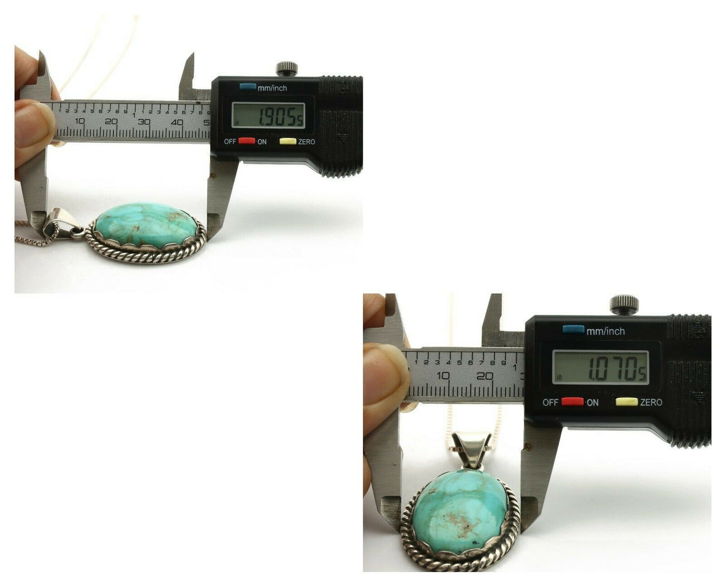 Navajo Handmade Pendant Necklace .925 Silver Artist Signed Sunrise C.80's