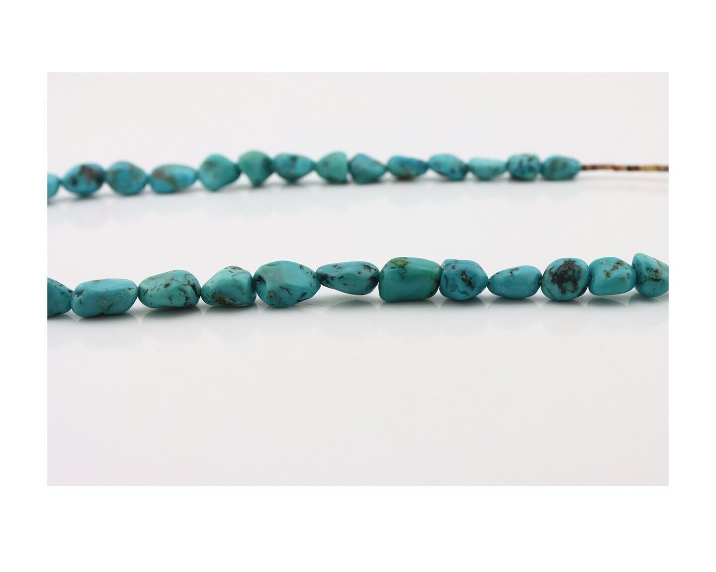 Navajo Necklace 925 Silver Natural Blue Turquoise Native Artist C.80's