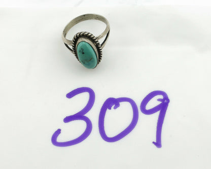 Navajo Ring .925 Silver Arizona Turquoise Native American Artist Handmade C.80's