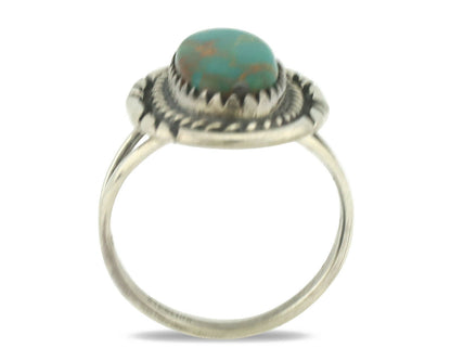 Navajo Ring .925 Silver Natural Turquoise Native American Artist C.1980's