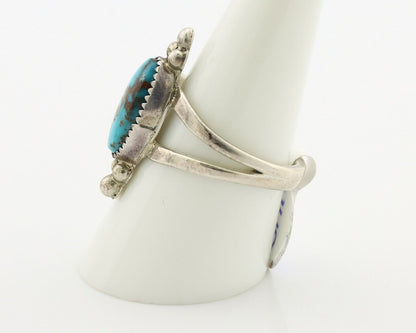 Navajo Ring .925 Silver Bisbee Turquoise Native American Artist C.80's