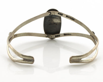 Women's Navajo Bracelet 925 Silver Pink Mussel Native American Artist Signed IJC