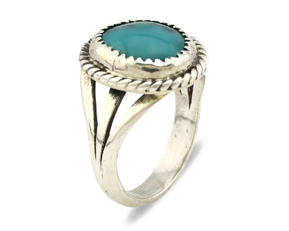 Navajo Ring .925 Silver Blue Southwest Turquoise Native Artist C.1980's