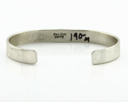 Navajo Bracelet .925 SOLID Silver Turquoise Signed Artist Bea Tom C.80's