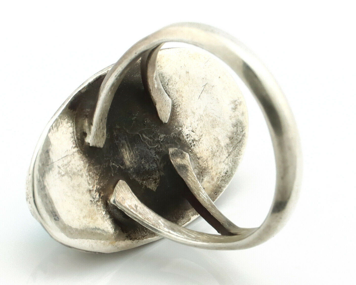 Navajo Ring .925 Silver Blue Turquoise Native American Artist Handmade C.80's