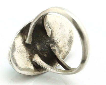 Navajo Ring .925 Silver Blue Turquoise Native American Artist Handmade C.80's