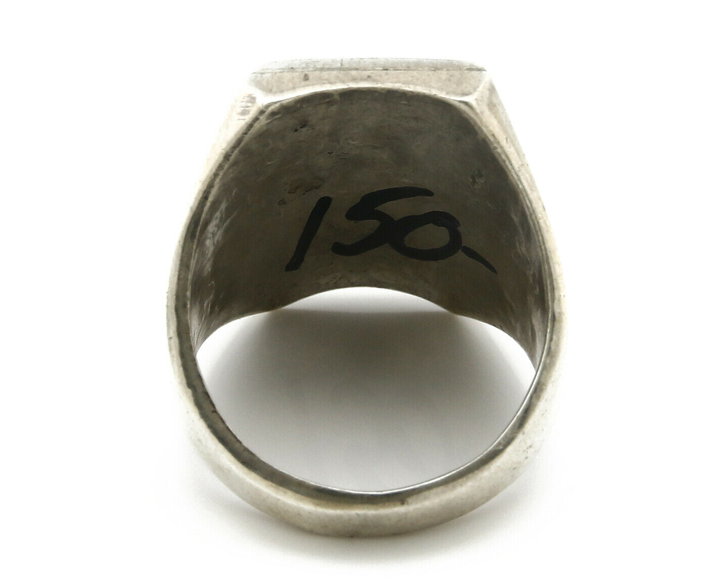 Navajo Overlay Ring .925 Handmade Native American C.80's