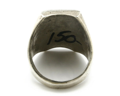 Navajo Overlay Ring .925 Handmade Native American C.80's
