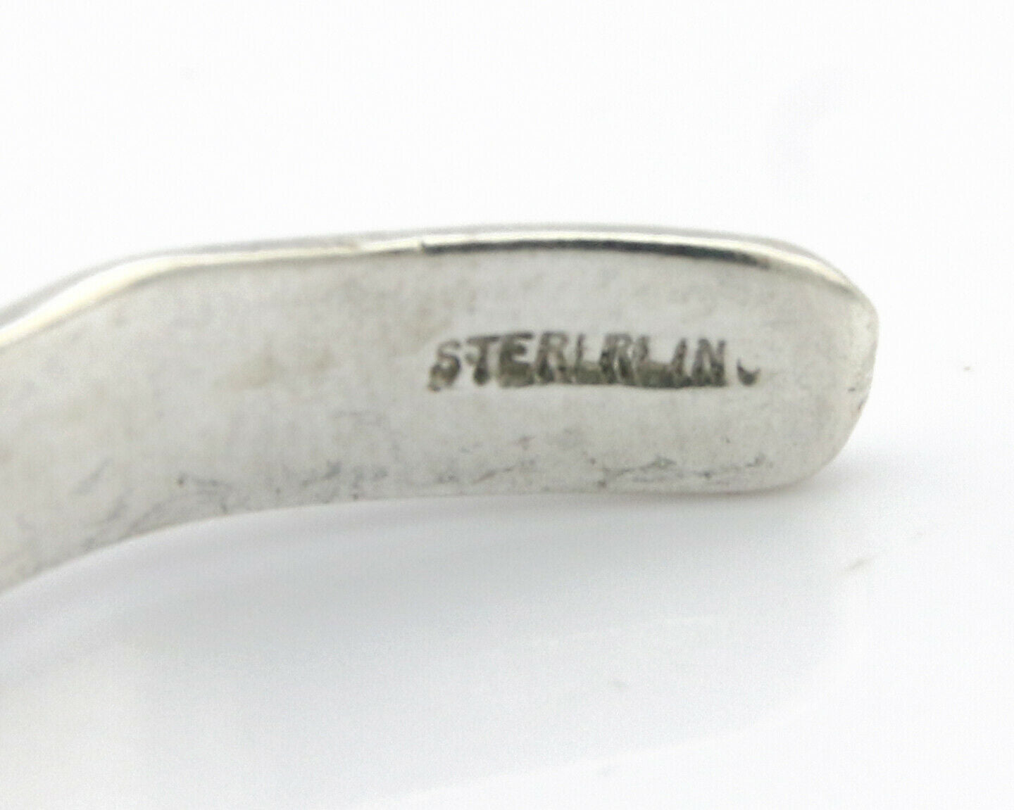 Navajo Bracelet .925 Silver Hand Stamped Arrow Head Artist I Montoya C.80's