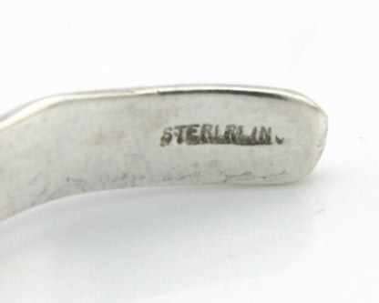 Navajo Bracelet .925 Silver Hand Stamped Arrow Head Artist I Montoya C.80's