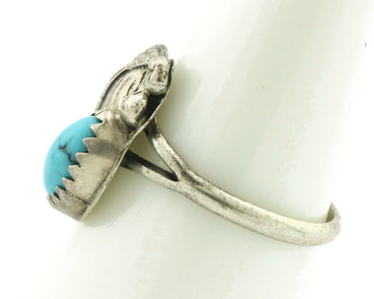 Navajo Ring .925 Silver Natural Blue Mined Southwest Turquoise Native Artist C80