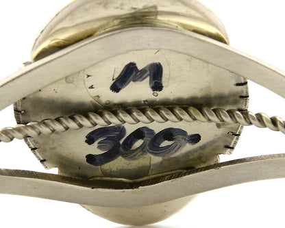 Navajo Bracelet .925 Silver Natural Blue Turquoise Signed Mc Cray C.80's