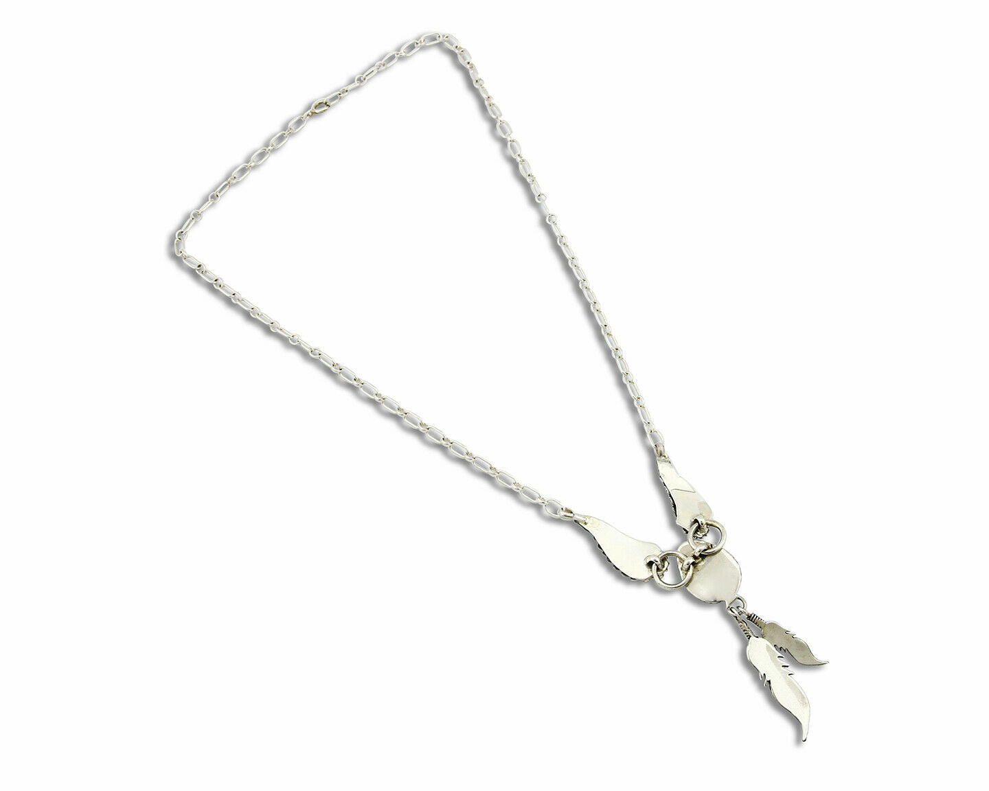 C. 1990 Navajo Handmade .925 Silver & Natural Malachite Necklace