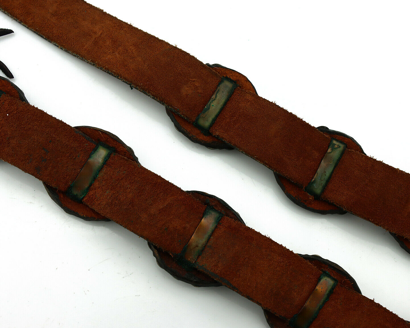 Navajo Concho Belt .925 Silver Hand Stamped Artist Signed Bruce Morgan C.80's