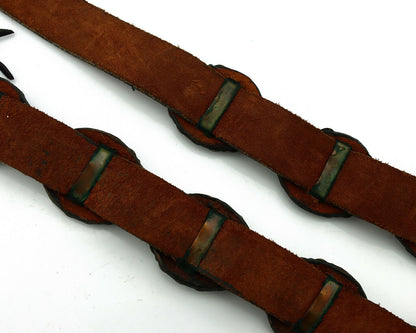 Navajo Concho Belt .925 Silver Hand Stamped Artist Signed Bruce Morgan C.80's