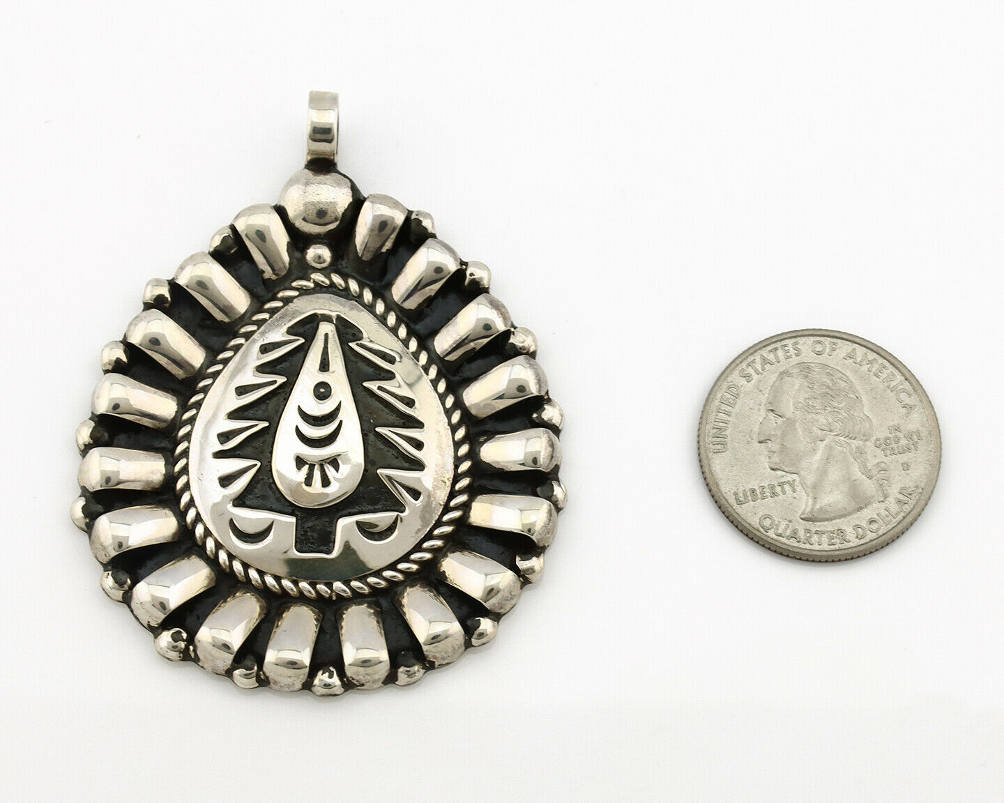 Navajo Handmade Pendant .925 Silver Signed William Singer C.80's