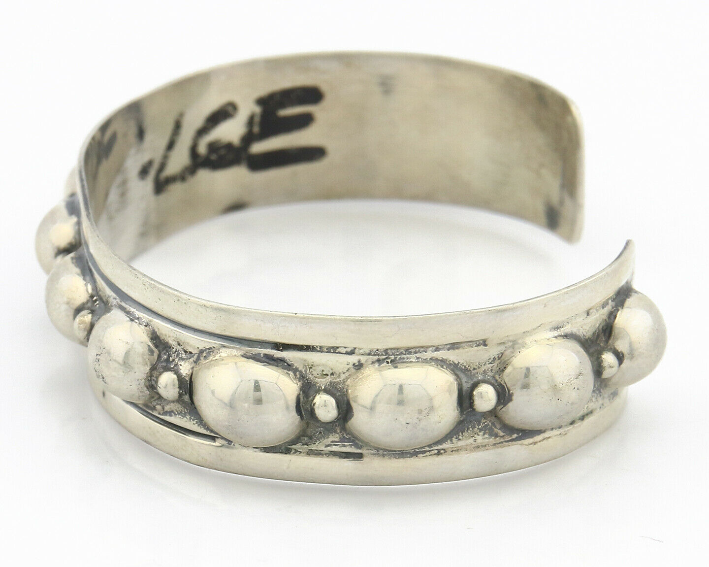 Navajo Bracelet .925 SOLID Silver Handmade Artist Signed C Montoya C. 1980's