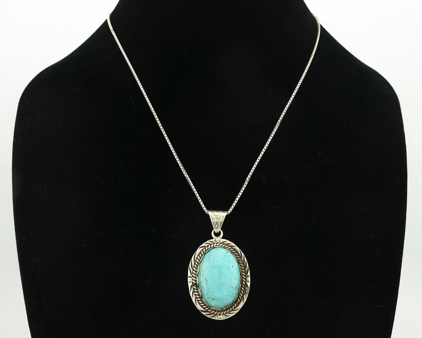 Navajo Handmade Pendant Necklace .925 Silver Artist Signed Sunrise C.80's