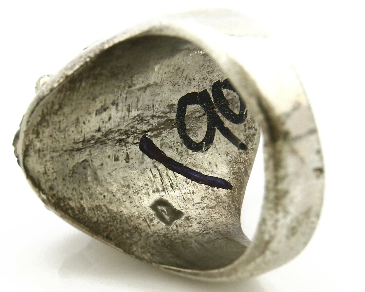 ZUNI Ring .925 SOLID Silver Sleeping Beauty Turquoise LEEKITY C.1980's